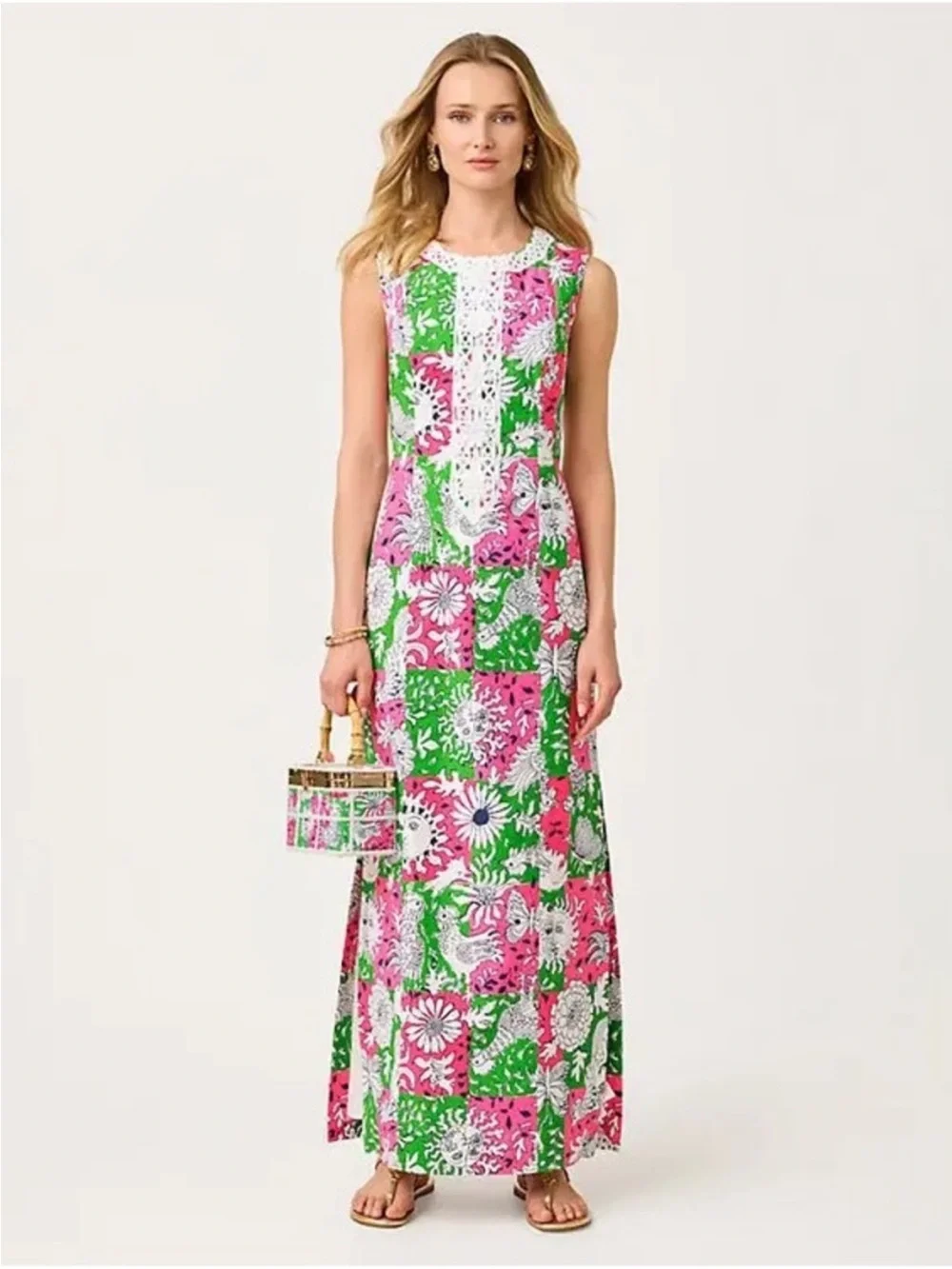 NWT Lilly Pulitzer Barberine Stretch Maxi Shift Dress